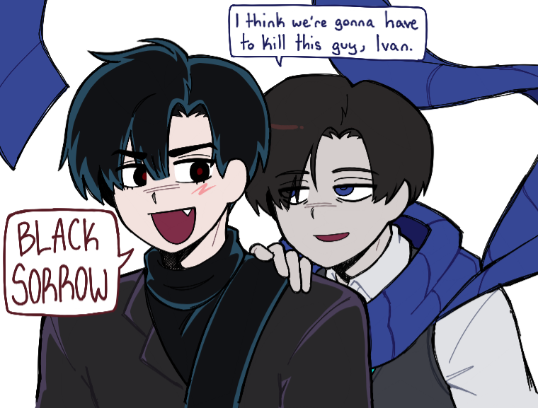 i realize that as an artist i can draw my favorite characters from different medias being stupid together solely for my own entertainment