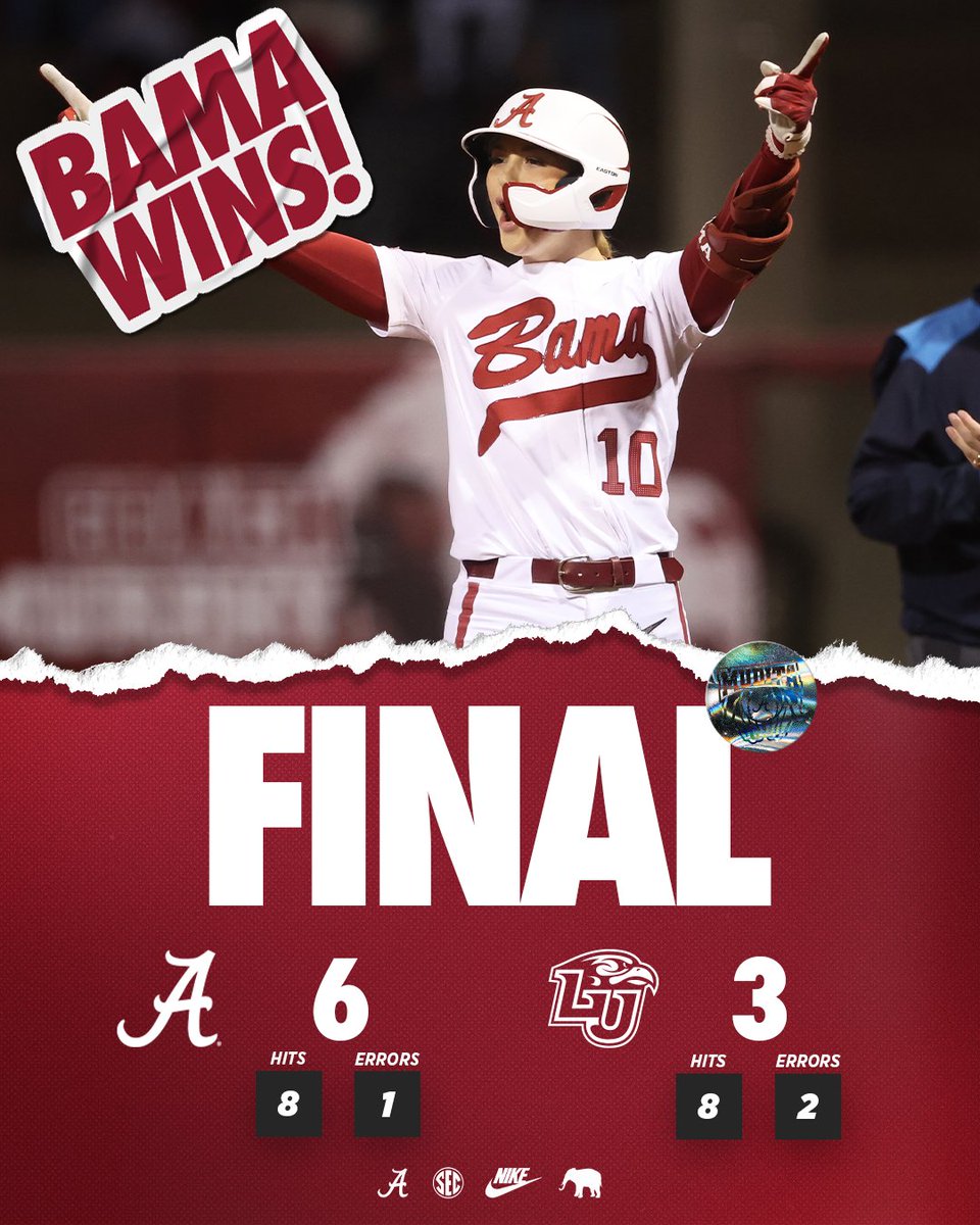 AlabamaSB's tweet image. Alabama takes the win over Liberty to close out Friday night action at the Easton Bama Bash🔥🔥

#Team30 #RollTide