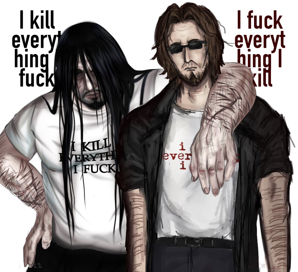 cruisemebaby's tweet photo. i drew p1 dude & @Xxcoke_sugarxX dude notim (check his acc for an alt ver)
#postal โก #hatred โก #postaldude โก #notim https://t.co/PV9rdmUjJz