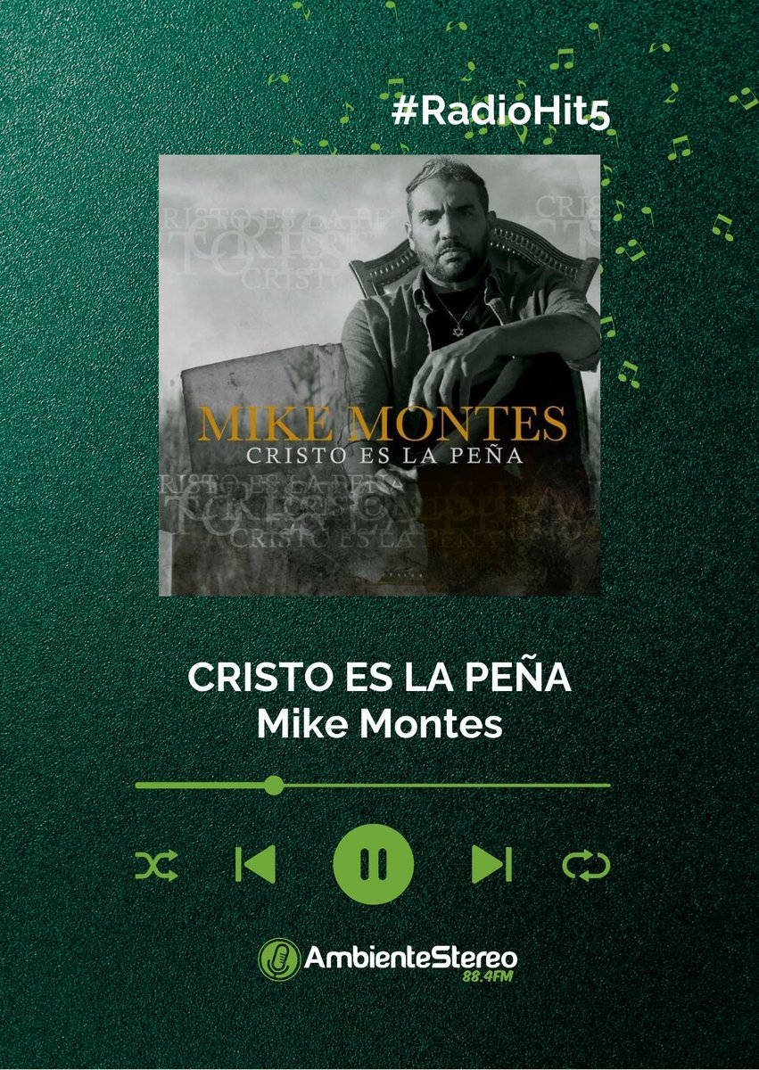 Ambiente884's tweet photo. #Radiohit5 -Cristo es la peña​-
@mikemontes https://t.co/6PYivAcoAp