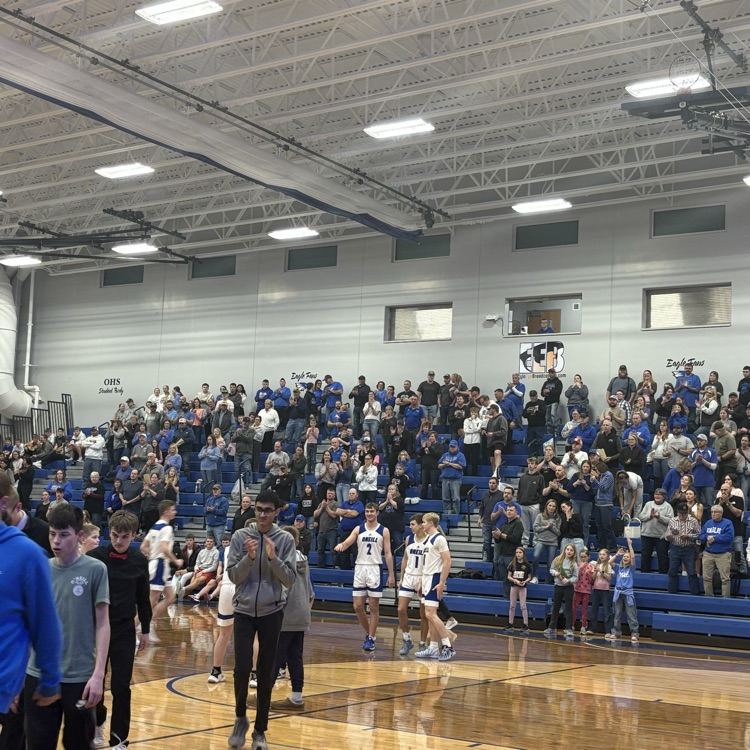 ONeillEagles's tweet photo. Eagle fans showed up in full force for senior night tonight &amp; the student section was rocking! Let's see a repeat next Tuesday &amp; Thursday for the subdistrict tournament! #OneillWay https://t.co/rZzpcTCiv4