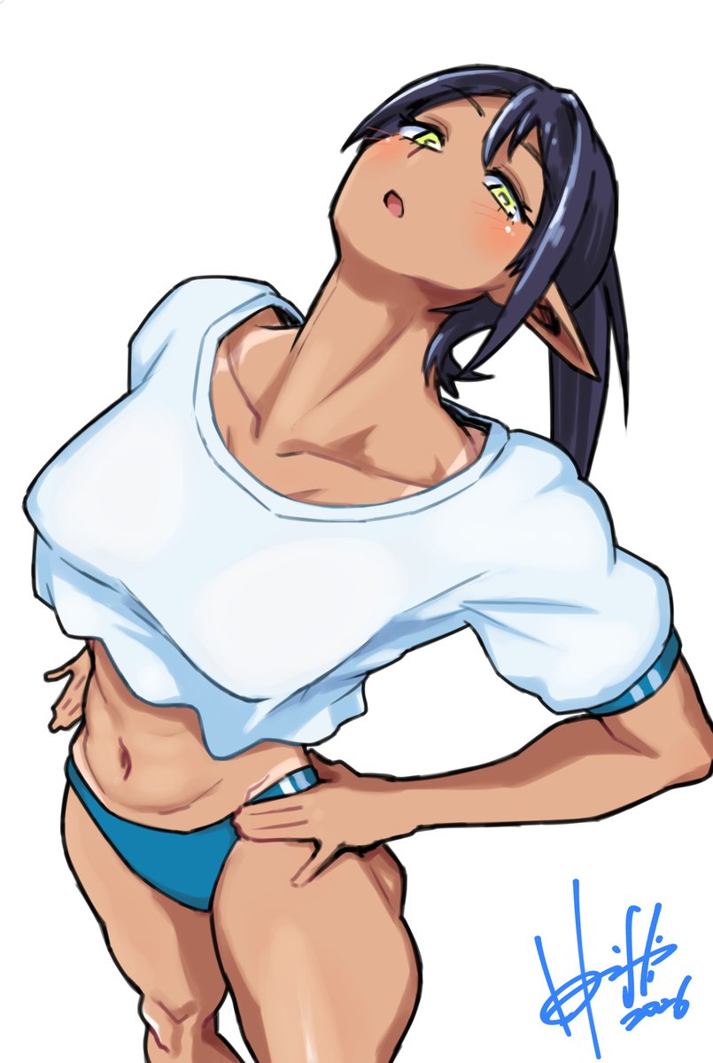 #バレンタインだから褐色肌貼ろうぜ🍫
ポーズ練で活躍し始めてるエル姉さん
(良タグ見つけたので便乗✨) 