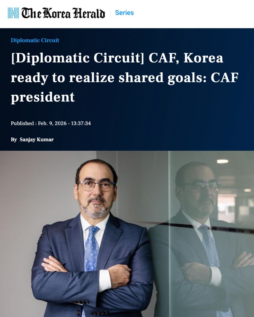 “What stands out is not just how long we’ve worked together, but the shift toward structured, consistent collaboration grounded in mutual understanding and institutional alignment.”

In his column for <a href="/TheKoreaHerald/">The Korea Herald 코리아헤럴드</a>, CAF Executive President <a href="/sergiodigra/">Sergio DiazGranados</a> reflects on how the