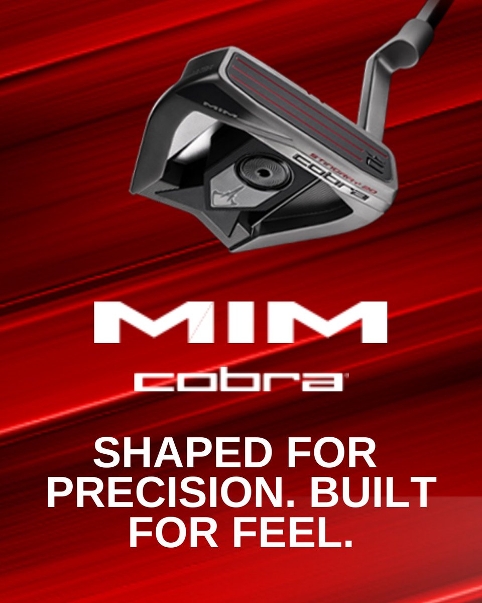 GolfOnline's tweet image. Shaped for precision. Built for feel.

The new COBRA MIM putter delivers soft feedback and consistent roll where it matters most

#CobraGolf #GolfOnline #Putting