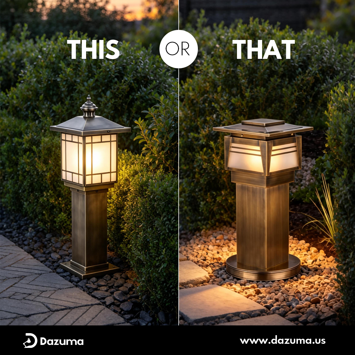 DazumaLighting's tweet image. Meet your new garden heroes

Which vibe matches your outdoor space—modern &amp;amp; sleek or cozy &amp;amp; charming?

#LEDLighting #PathwayLights #GardenVibes #CourtyardDesign #OutdoorDecor #DazumaLighting #MyDazumaStyle