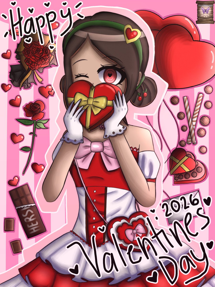 Paruparuronpa's tweet photo. Being my own Valentine is sufficient 💖.
Happy Valentine's Day everyone💖
Character featuring: Airi Luna
Art by: @ChelChelU11 &amp; @yukino_san16 

#paruparoronpa https://t.co/Tp3a2nQSyu