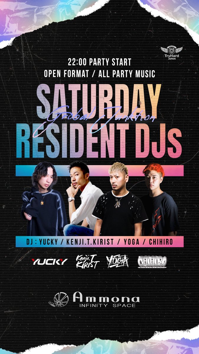 club_ammona's tweet photo. TODAY'S SATURDAY EVENTS
OPEN 22:00
OPEN FORMAT / ALL PARTY MUSIC
MUSIC BY
DJ : Kenji.T.KRIST / YOGA / YUCKY
CHIHIRO
Join us tonight for an unforgettable party experience!
#GlobalJunction
#Nightclub
#Ammona https://t.co/DFOLrXba1Y