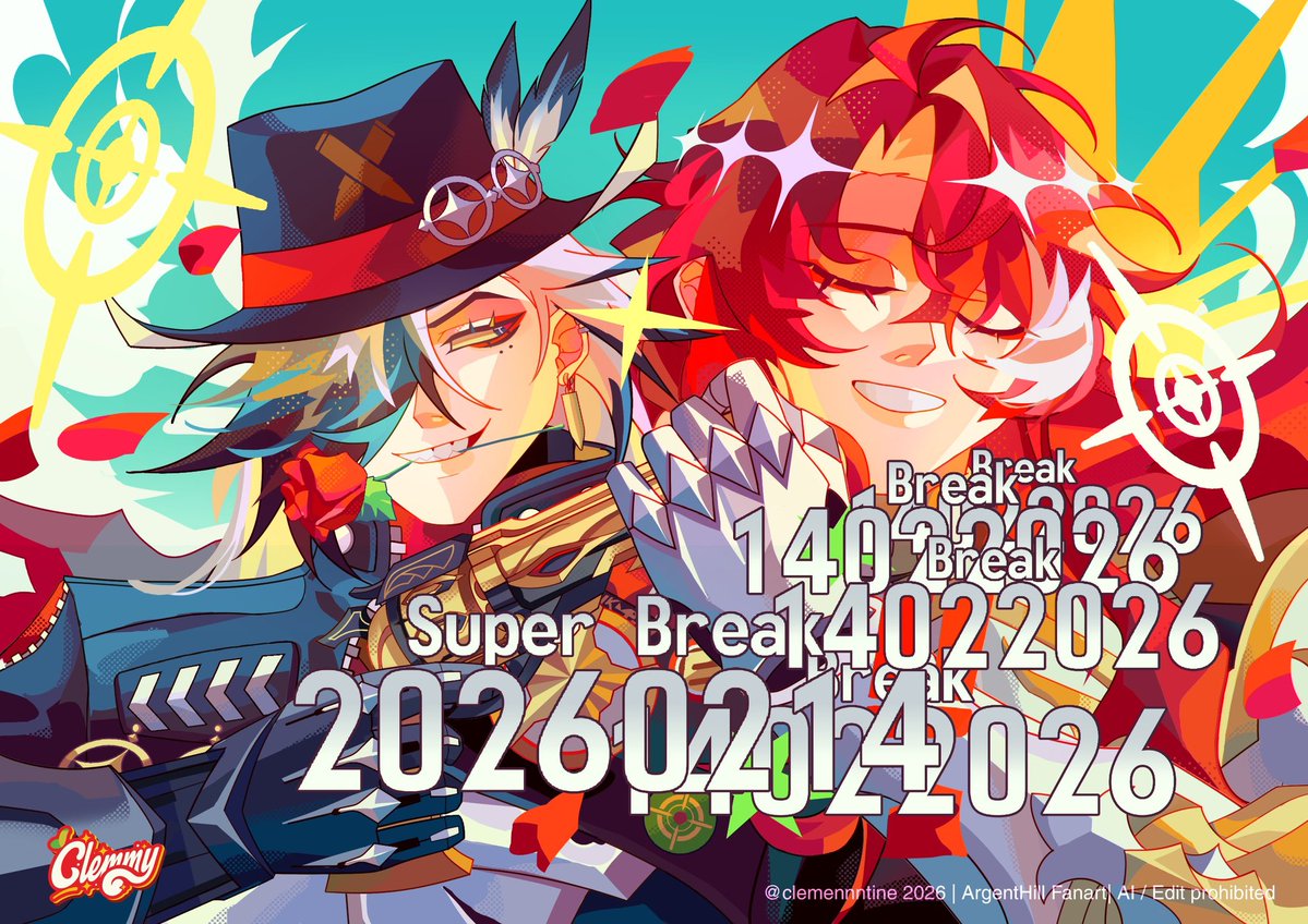 Time to  wreck that armor
The knight of beauty wont even last  1 cycle

Im talking about apocalyptic Shadow 🙈 

Happy valentines 💘 

Also belated birthday art for me 🥰

#boothill #argenti #boothenti #HSR #argenthill