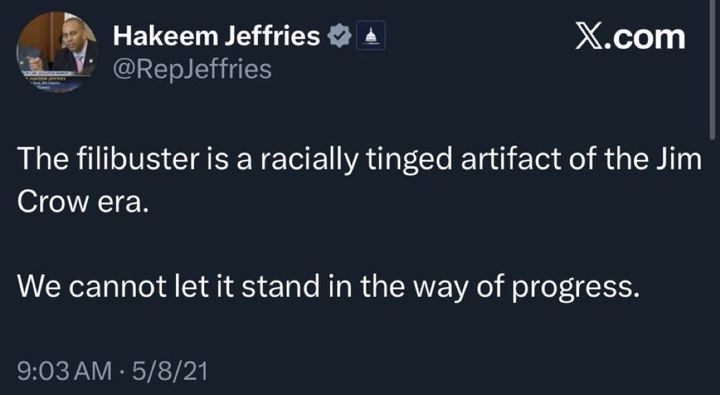 Nuke the RACIST filibuster. 

For Hakeem!