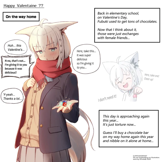 English version of yesterday's illustration!!
#絵フブキ 