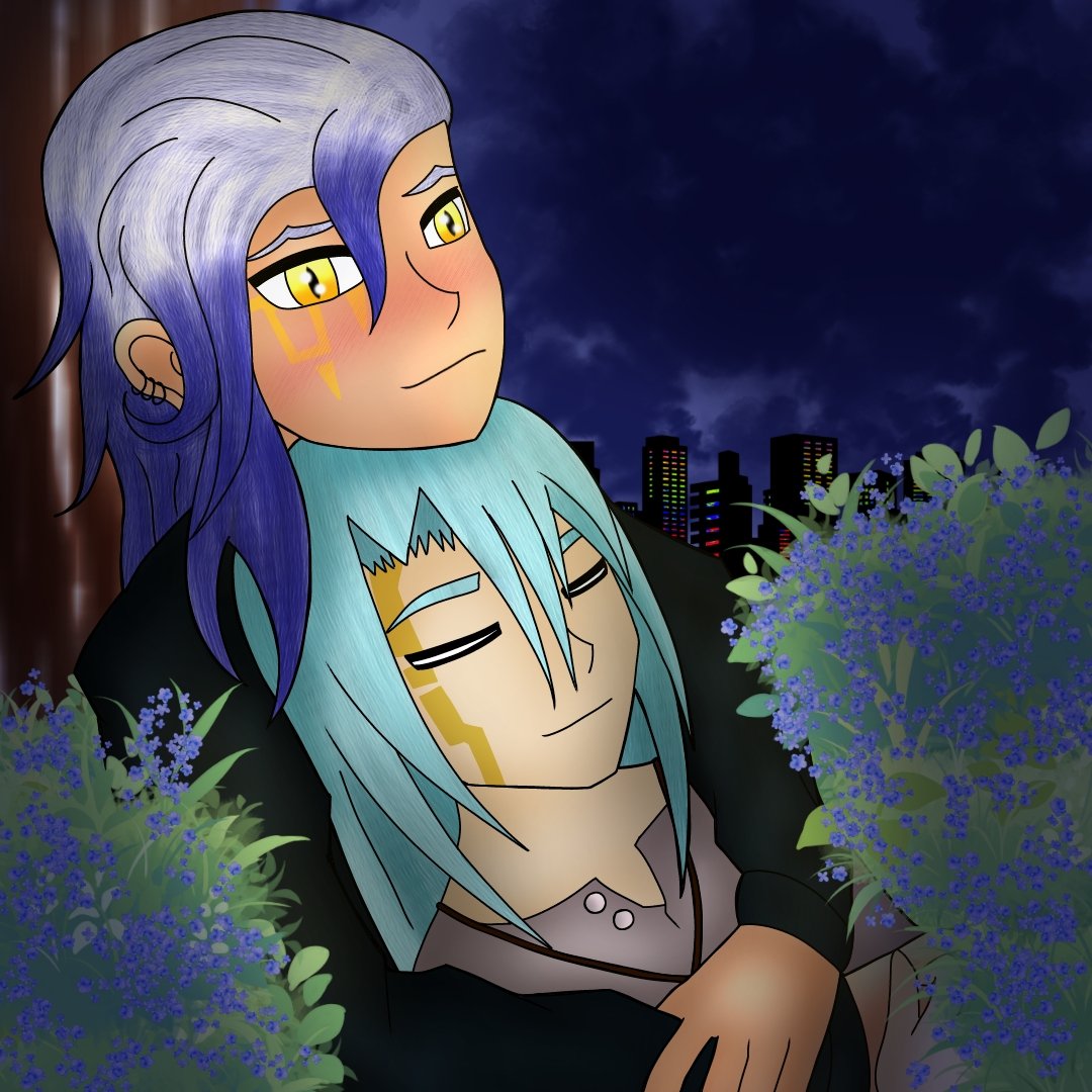 I think Byte is happy...Kalin seems relaxed for once...they gonna have a nice valentines day, even when both dont care about those days much. 
#oc #ocdrawing #owncharacters #edits #yugiohoc #yugioh5ds #kalinkessler #yugioh #ocxcannon