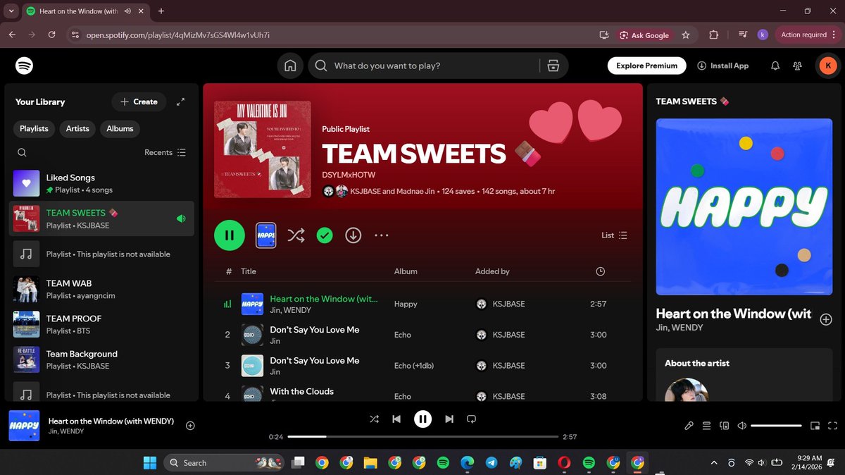 mykyomi_'s tweet photo. @KSJBASE Team Sweets hadirr🙋🏻♀️
Yuk ikutan yuk,kalian tim apa?? @jejeannafish @Va_moonJin @seokjinieluvz
MY VALENTINE IS JIN
#TEAMSWEETS🍫
#LoveNotesForJin
#DSYLMto1B https://t.co/BfzhA9ntVu