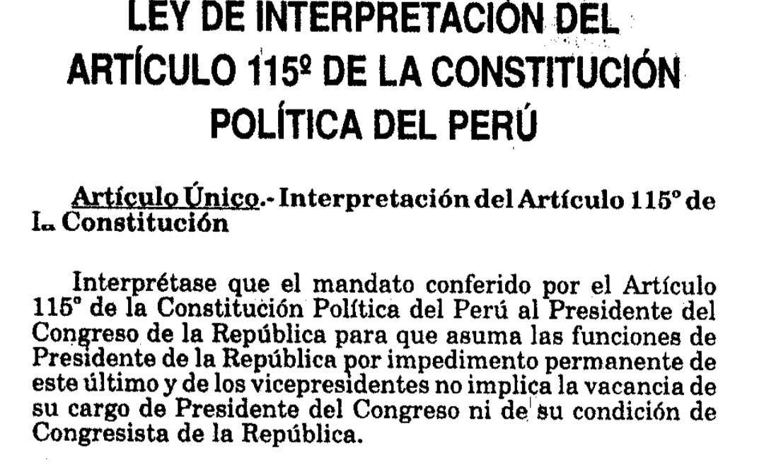 No volvamos a elegir a quienes se llenan la boca diciendo que hay que respetar las leyes y no lo hacen. Discutir si lo del encargado de la presidencia es censura o vacancia es desconocer la ley 27375 que están obligados a cumplir. El señor Jerí NO ha perdido su condición de