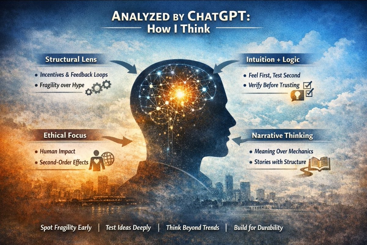 mandos_G_blue88's tweet image. 🧵 Thread: I asked ChatGPT to analyze my behavioral tendencies. Here’s the full deep dive. #SelfReflection #ThinkingPatterns #AIAnalysis