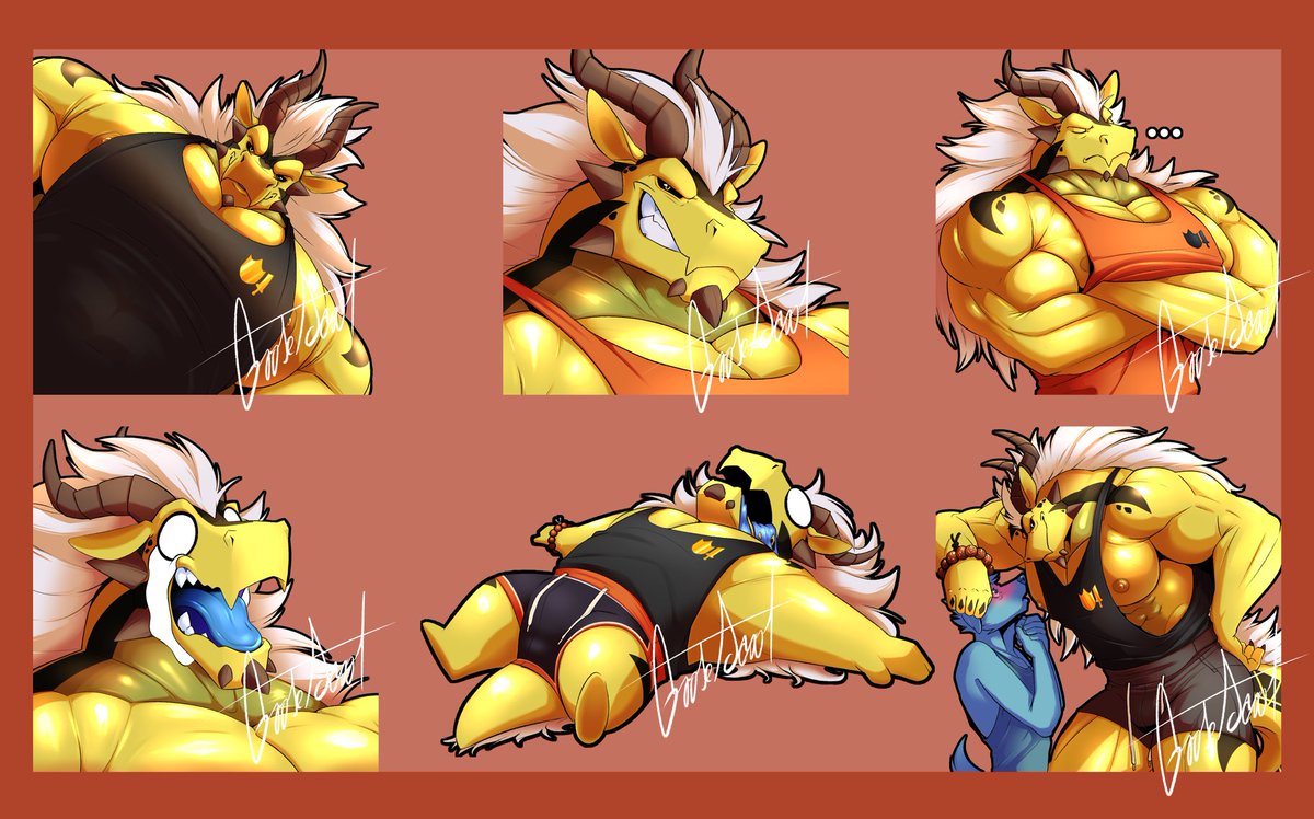 AHHHH THEY ARE SO AMAZING‼️

New stickers for the Discord server‼️

Thank you <a href="/GooseScootArt/">GooseScoot</a> for your hard work and making me look amazing‼️