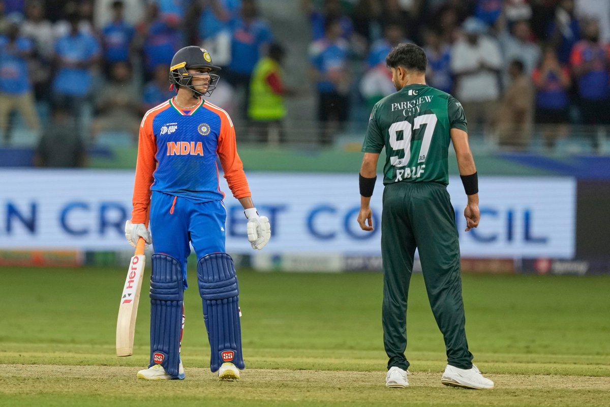 CricketCentrl's tweet photo. 🚨 INDIA'S PLAYING 11 FOR THE MATCH VS PAKISTAN IN THE T20 WORLD CUP 🚨 

1. Abhishek Sharma 
2. Ishan Kishan 
3. Tilak Varma 
4. Suryakumar Yadav 
5. Hardik Pandya 
6. Shivam Dube 
7. Washington Sundar 
8. Axar Patel 
9. Arshdeep Singh 
10. Jasprit Bumrah 
11. Varun Chakravarthy 

Sanju Samson is not playing match against Pakistan.