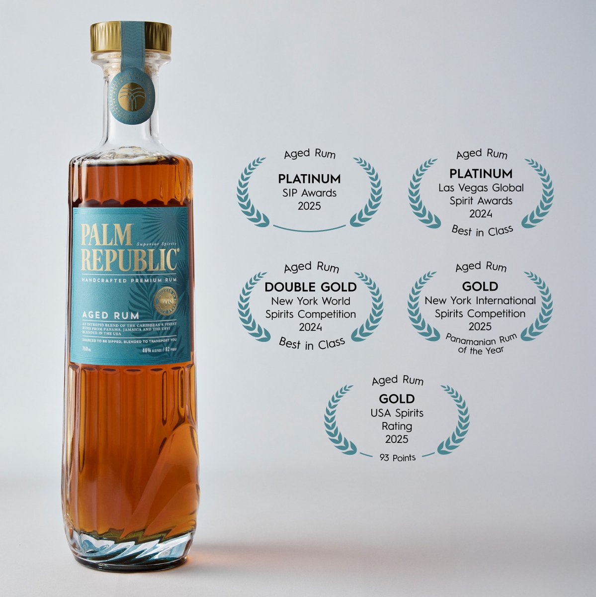 New bottle, same award-winning spirit.

Palm Republic is proud to be one of the most-awarded rums in the world.
palmrepublicrum.com