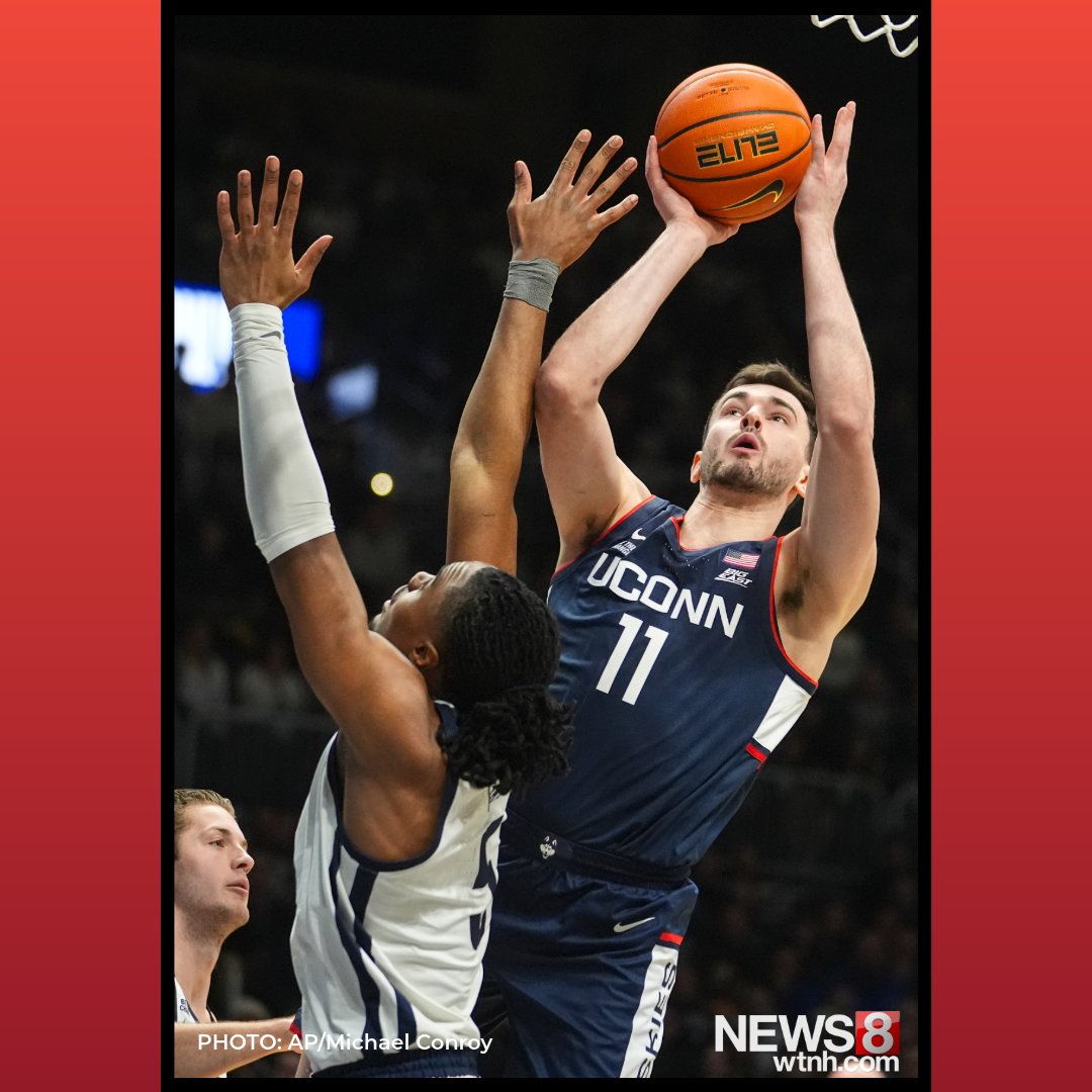 WTNH's tweet image. The UConn men’s basketball team has a Valentine’s Day date with Georgetown on Saturday night at Gampel Pavilion in Storrs with Alex Karaban nearing a couple Huskies records.
wtnh.com/sports/uconn-h…