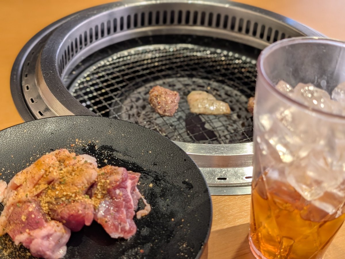 朝DDRあとの焼肉きんぐランチは格別ンゴ🤗