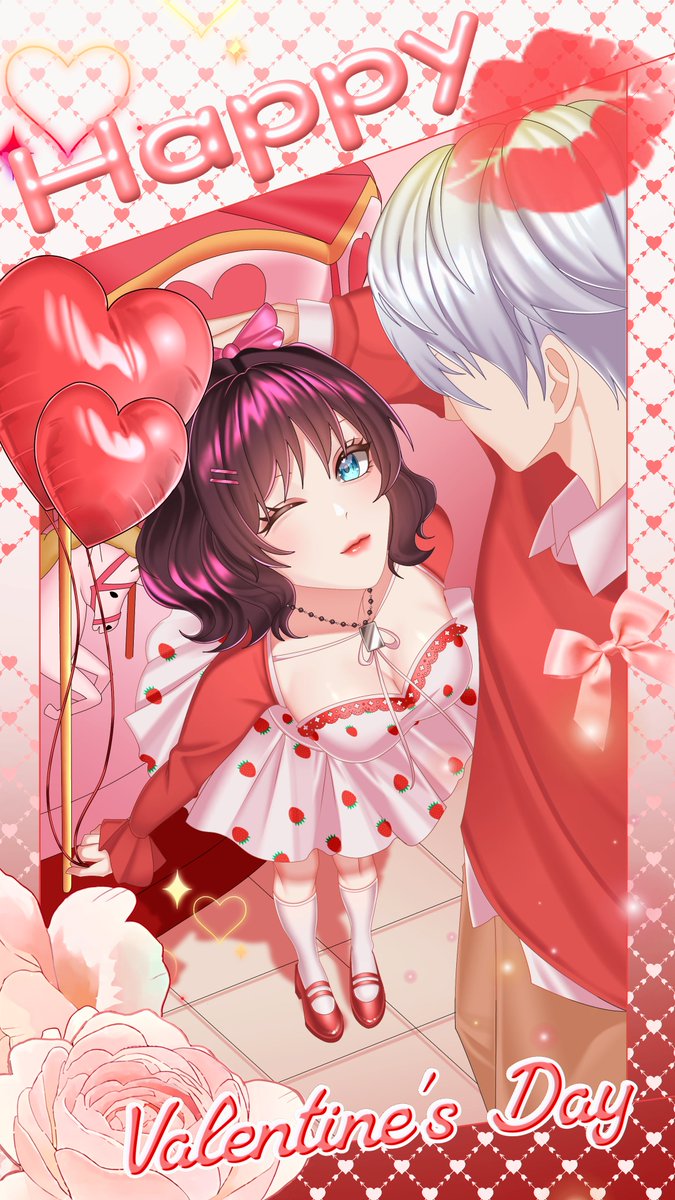 ' Happy Valentines Day, thank you for being my favorite and my biggest supporter and cheerleader 🥺🥺🩷🩷

Thank you rielle-san for this pretty art, please give her the support mwah xoxo 🩷🩷

🌸: #NinaurArt
🎨: <a href="/oriellee_/">Rielle ⋆˚࿔</a>