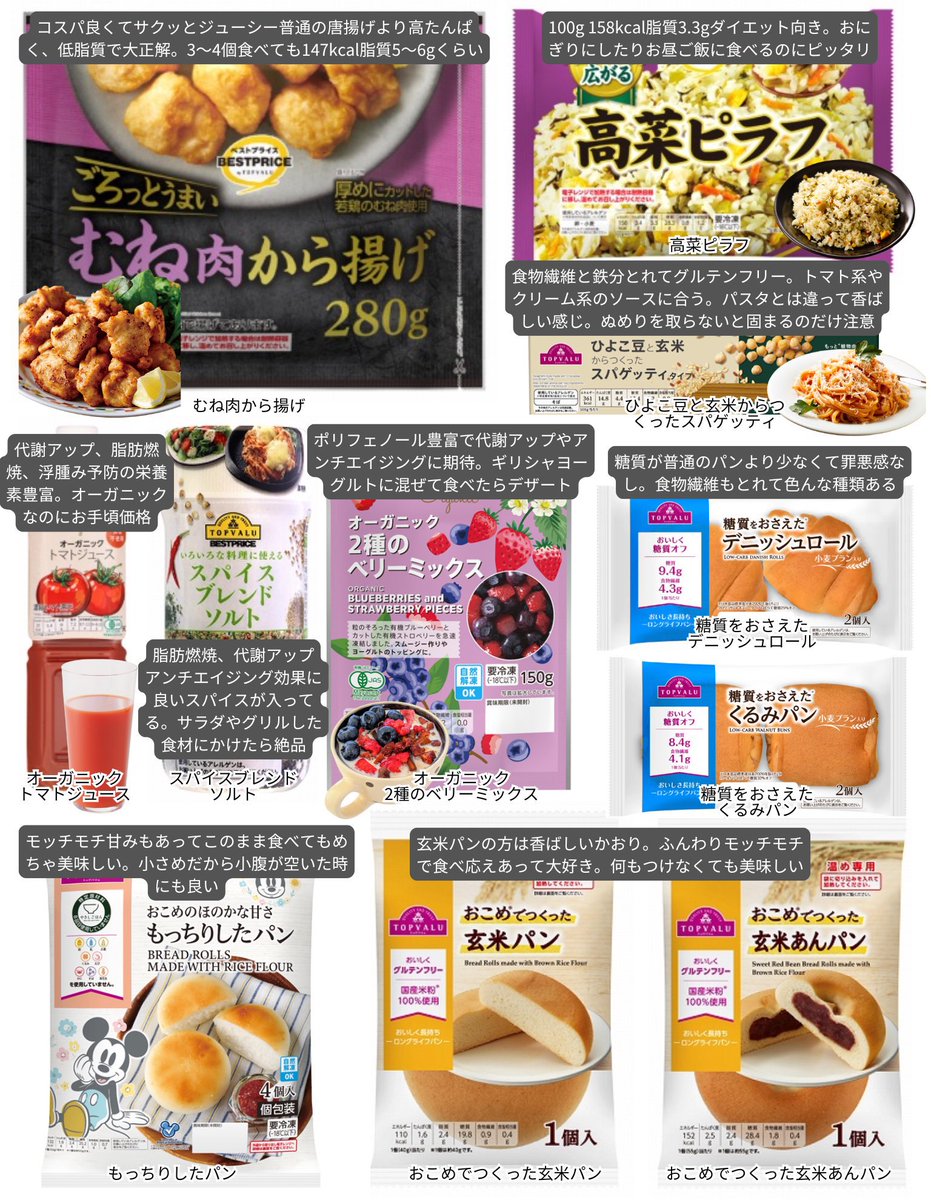 まだまだあります。イオンは太らんプライベートブランド豊富。15kg痩せた時からずっとこの辺買ってます