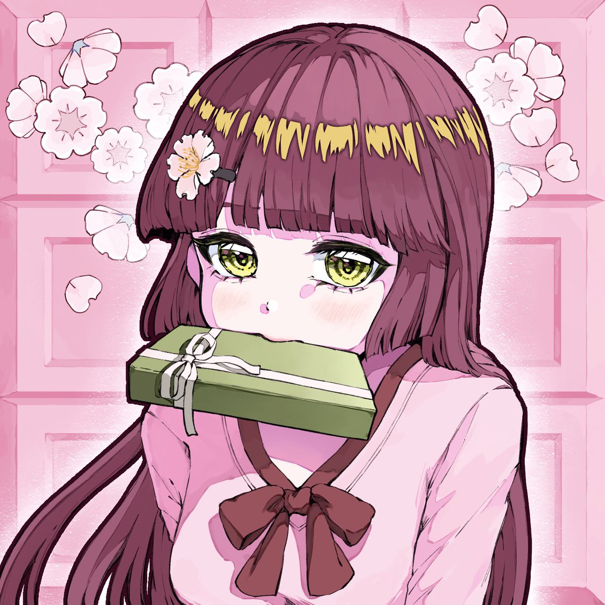 プレゼントふぉーゆー！

#イラスト #illustration #バレンタイン #桜 #チョコレート