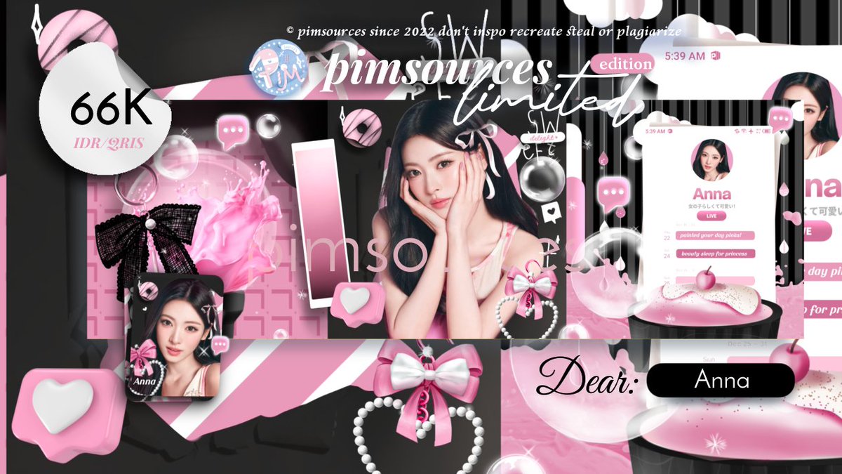 _pimsources's tweet image. Help repost please thanks 🐇🩷

Painted in classic pink and black for your Valentine's dress up like our prettiest Muse, Miss ANNA 💝

t: #zonauang layout ready stock