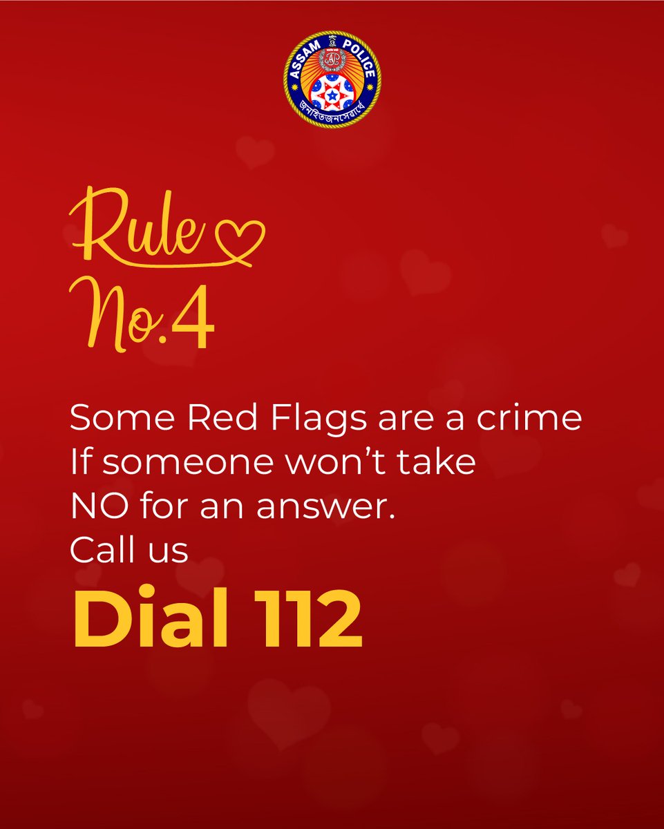 assampolice's tweet photo. Four rules of falling in love(with safety) 😍❤️

#ValentinesDay https://t.co/fxTBUK7COf
