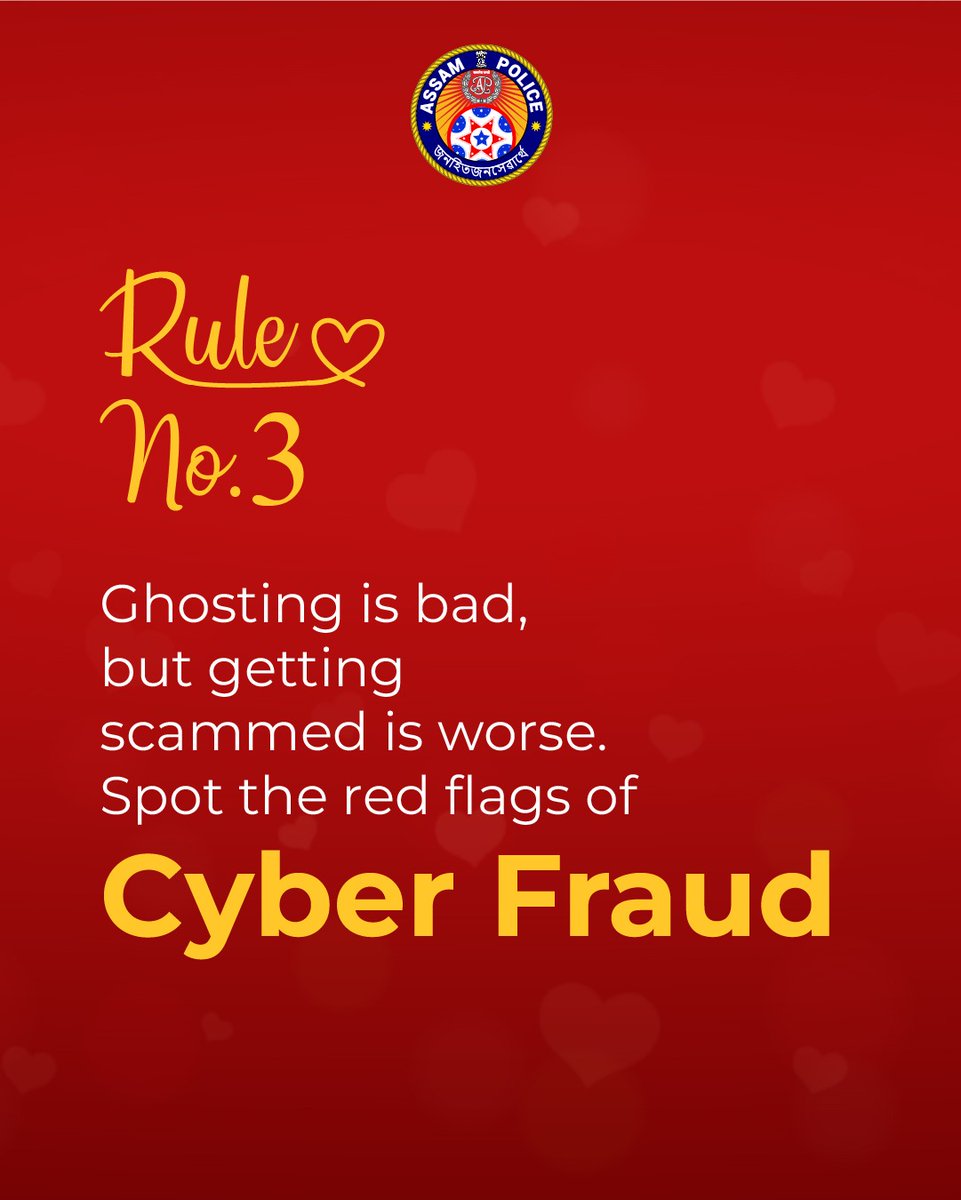assampolice's tweet photo. Four rules of falling in love(with safety) 😍❤️

#ValentinesDay https://t.co/fxTBUK7COf