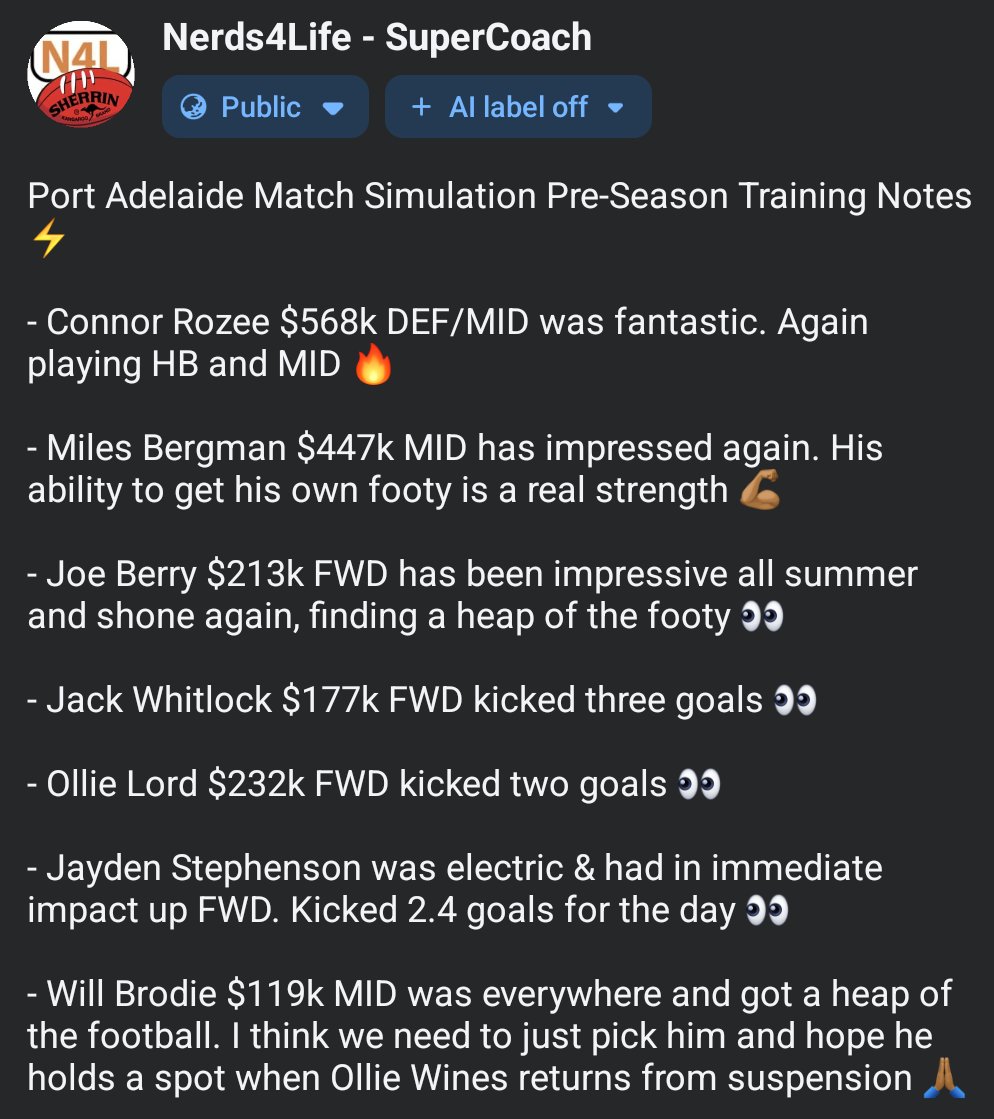 Nerds4Life - SuperCoach tweet media