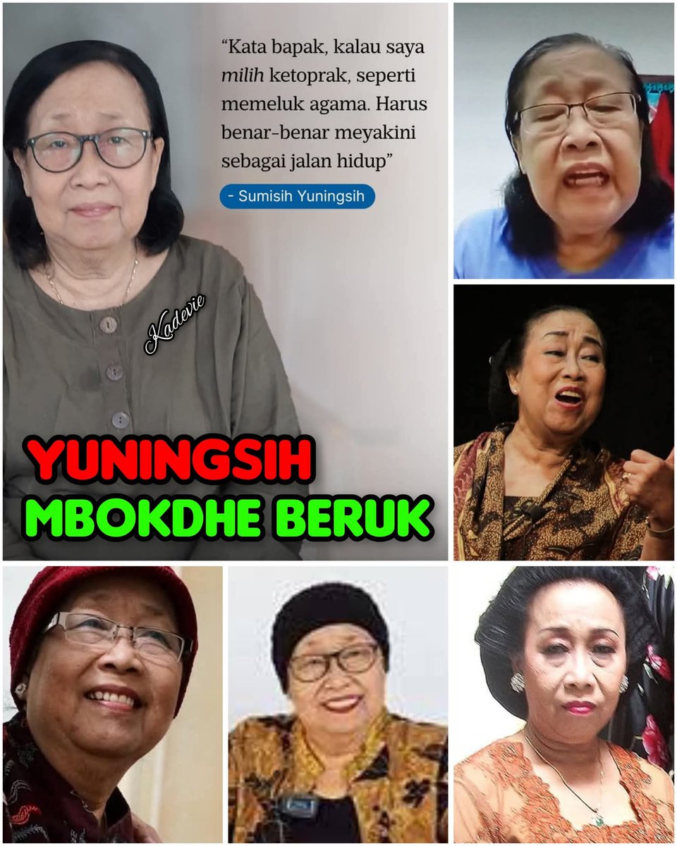 DjolaFix's tweet photo. 𝗕𝗲𝗿𝗶𝘁𝗮 𝗟𝗲𝗹𝗮𝘆𝘂
Sampun tilar donya pagi ini di RS.Sardjito, Seniwati tradisi Yogya : 
Ibu Sumisih Yuningsih (Yu Beruk)
Nderek Belasungkawa, Swargi Langgeng. 

Dulu pertama kali mengapresiasi Ketoprak langsung nonton beliau, bahagiaku🥲 https://t.co/PQjheSXbhj