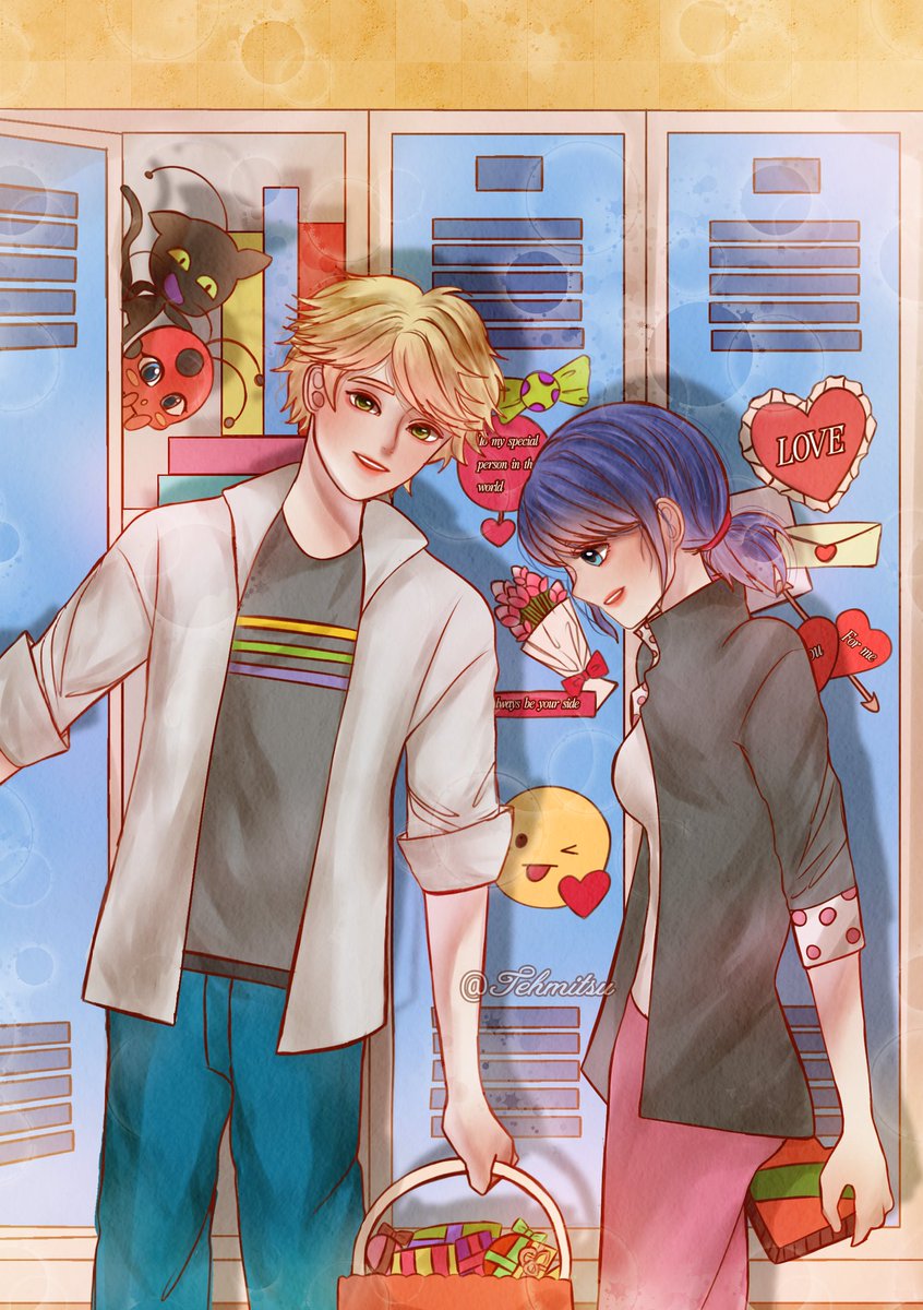 It's Valentine's day 💓🍫
#MiraculousLadybug #Adrienette
#mlbtwt #Marinette #Adrien