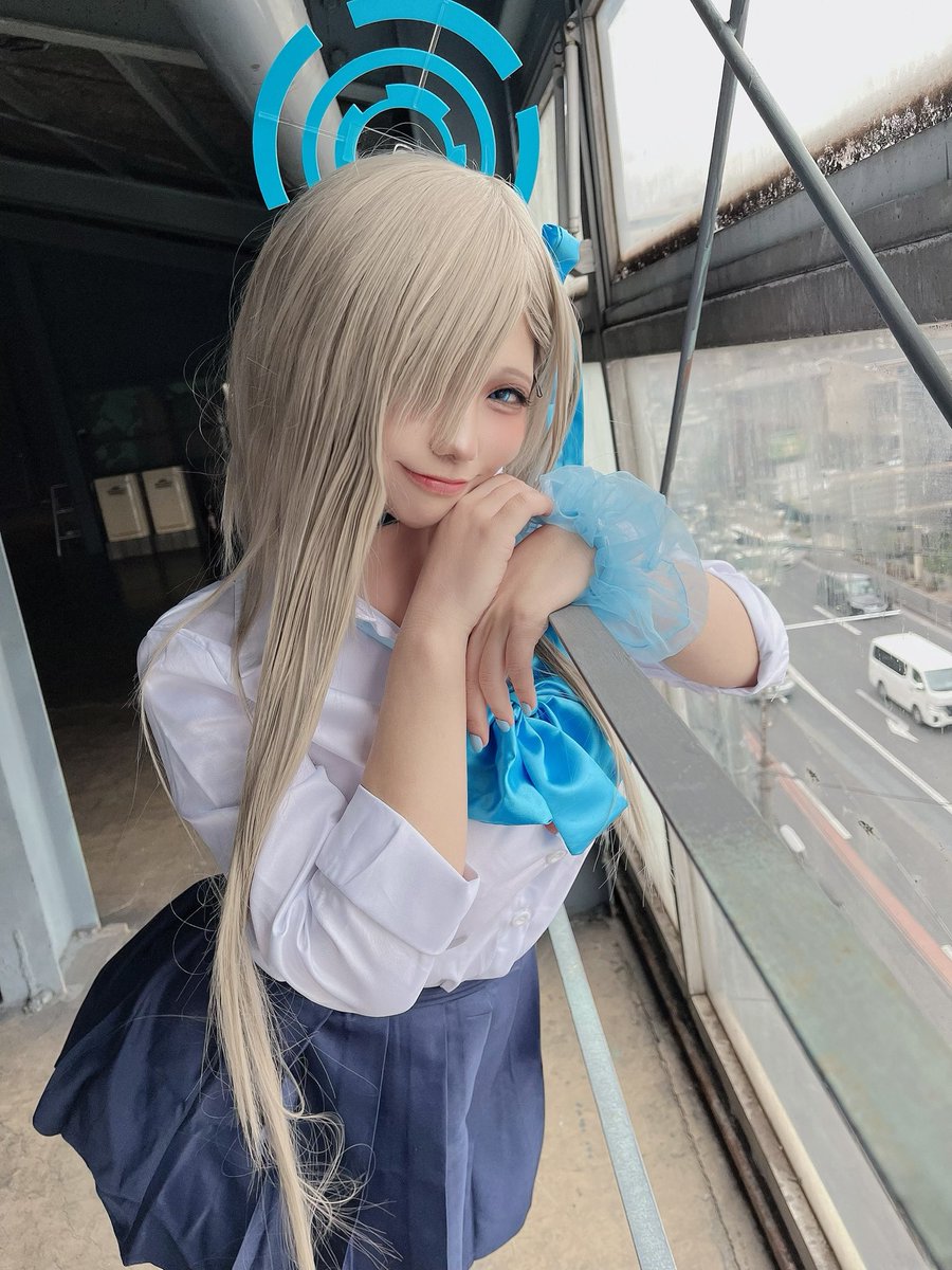 ブルーアーカイブ風制服コスプレ　おはよ、ご主人様…♡