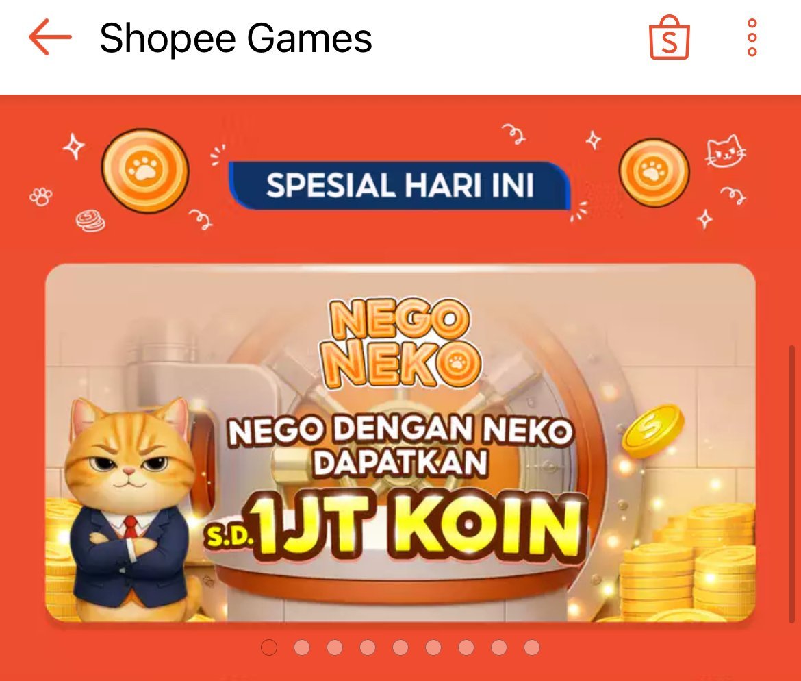 Dari kemarin tuh di timeline aku rame bgt dapet koin dari Shopee taunya pada main Nego Neko!! Udah pada coba blm guys? #ShopeeNegoNeko