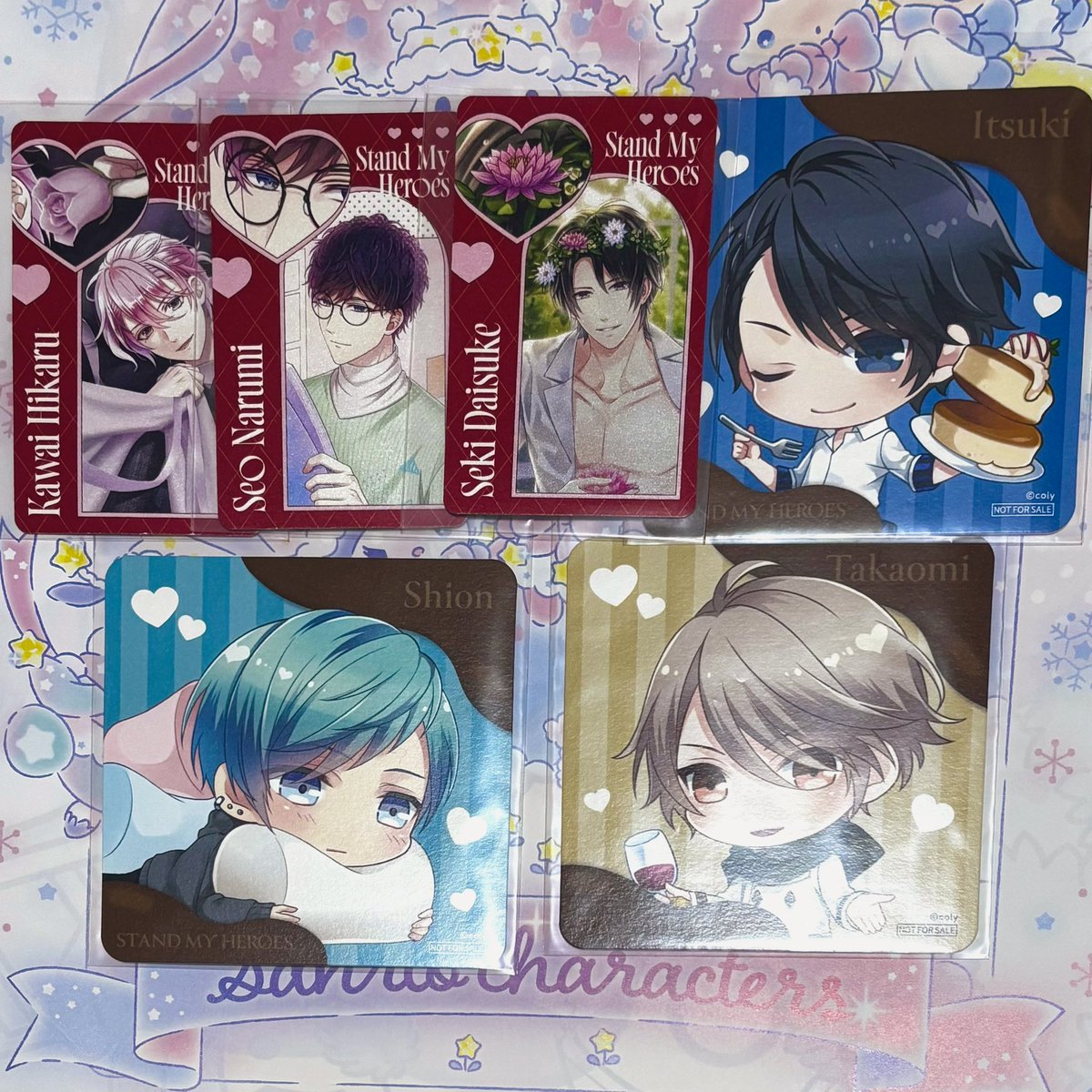 rtsz102576's tweet photo. 【交換】スタマイ　バレンタイン　キャラカード　コースター 特典

譲→キャラカード　関、可愛、瀬尾
コースター青山、日向、桧山

求→カナメ>槙

14.18日有楽町手渡しまたは別日東京駅手渡し
検索からもお気軽にお声がけください。
よろしくお願いします。 https://t.co/AH9yEAuyRM