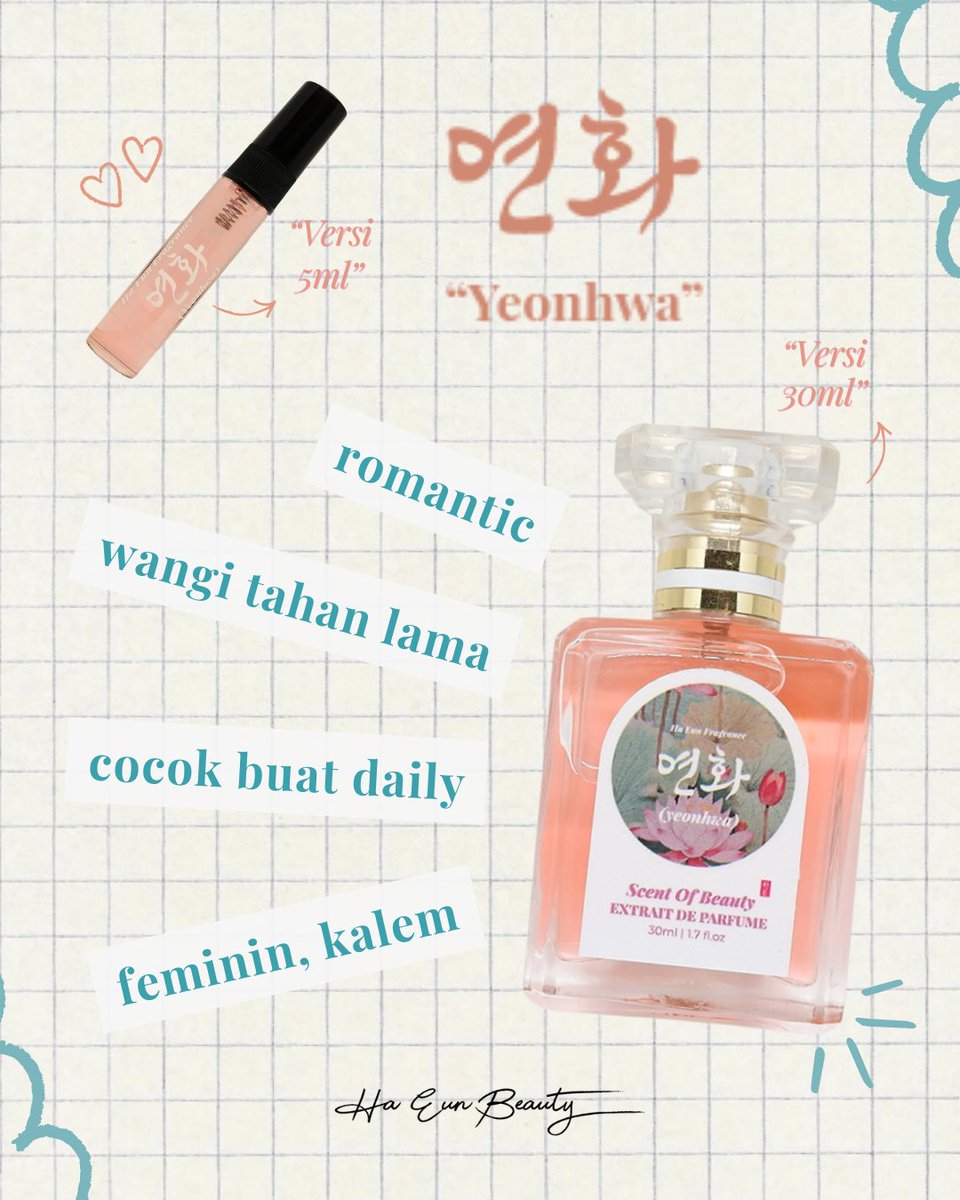 Ha_Eun_Beauty's tweet photo. STOP scroll kalau kamu belum kenal Yeonhwa 👀💗
Ini wangi favorite yang bikin orang nanya mulu 🥰
Soft, manis, elegan ✨
Extrait de Parfum Korean Series yang wanginya tahan lama & bikin susah dilupain 💖
#haeunbeauty #extraitdeparfum #parfum #perfumes #fragrance https://t.co/cfxunEHCzX
