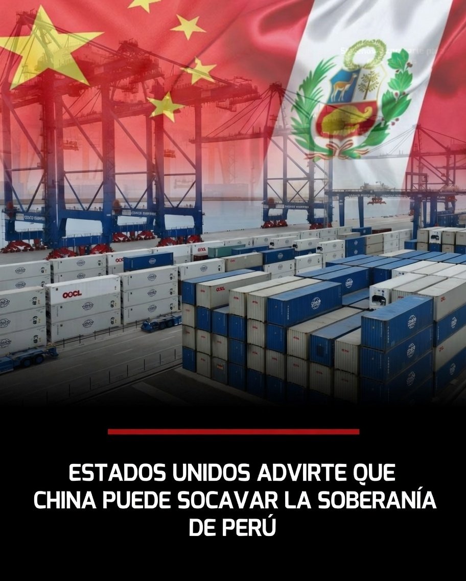 🇺🇸🇵🇪🇨🇳‼️ | El gobierno de Estados Unidos advirtió que Perú podría perder soberanía sobre el megapuerto de Chancay —uno de los más grandes del país— tras un fallo que limita la supervisión estatal sobre la instalación, mayoritariamente controlada por la empresa china Cosco