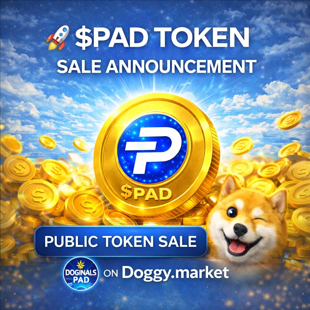 🚀 $PAD TOKEN SALE ANNOUNCEMENT

We're excited to officially announce that $pad will be launching it's public token sale on <a href="/doggy_market/">Doggy Market</a>.

This sale is an important milestone for us -- and we want to be completely open about why we're doing this and where the funds will go. 👇