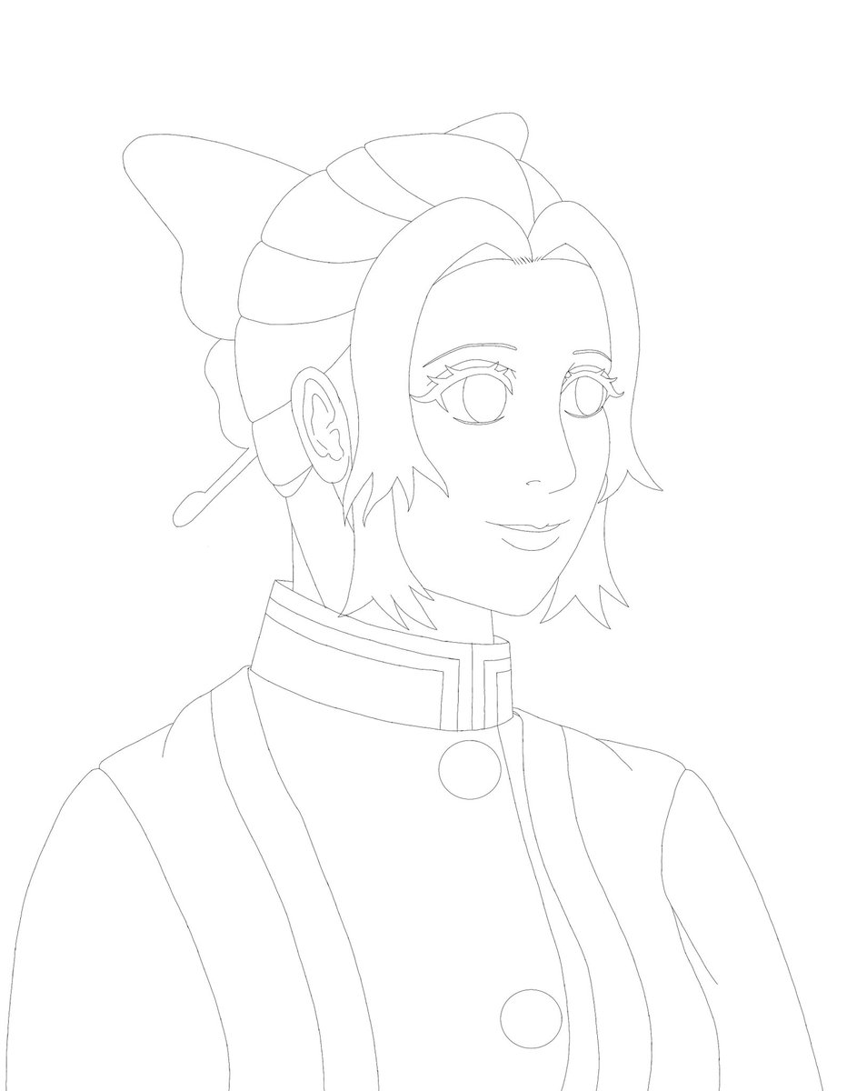 New line art of my fav kny character! I love Shinobu so much!🦋 #digitalart #AnimeArt #animefanart