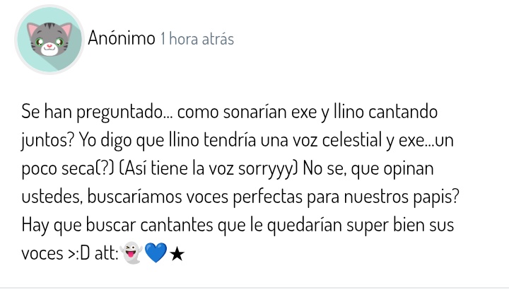 Siento que sería una mezcla  rara pero podría funcionar. Por ejemplo que Mikellino sea el cantante principal y Exe haría los coros ☝️✨
🦭