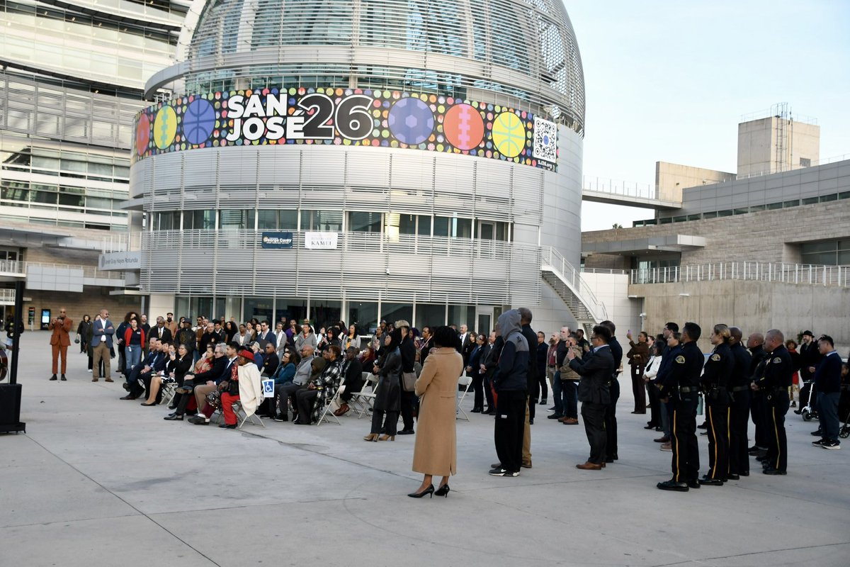 Today, SJPD Chiefs joined community leaders at the City of San Jose Black History Month flag raising ceremony to honor history and continue our commitment to serving with integrity and accountability.