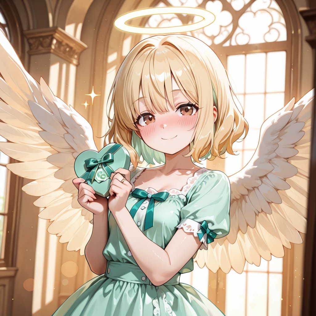 AI色々なバレンタインデーとミントグリーン 参加します。天使さんで