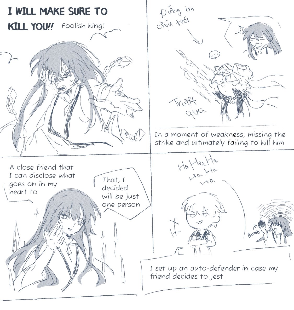 I realized that the one who always said they would kill Gil never actually did while the person closest to him was the one who made him set up an auto-defender