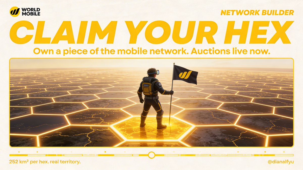 dianalfyu's tweet photo. what if you could own a piece of a mobile network?
not equity. not a token. an actual operating permit for a 252 km² territory.
@WorldMobileTeam just turned telecom into a land grab, and the auctions are live right now.
#WMTX #DePIN #WorldMobile #NetworkBuilder
let me break down how Network Builder works and why this might be the most underrated DePIN play out there
