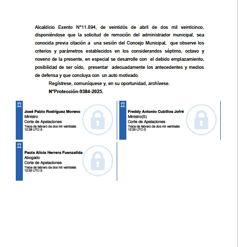 Hace 10 meses recurrimos de protección contra la remoción ilegal y arbitraria de mi amigo Sebastián Sotelo como Adm. Municipal de Independencia. Hoy, en fallo unánime, 7ª Sala de la Corte de Apelaciones de Santiago nos dio la razón luego de impecable alegato de <a href="/lalomontalva/">Eduardo Montalva</a>!