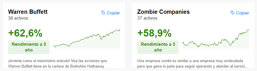 El mercado es tan falopero e irracional que las empresas del gran Warren Buffett elegidas meticulosamenete rinden casi lo mismo que las empresas/zombi o basuras endeudadas hasta la manija y que apenas estan operativas.🤪🫡