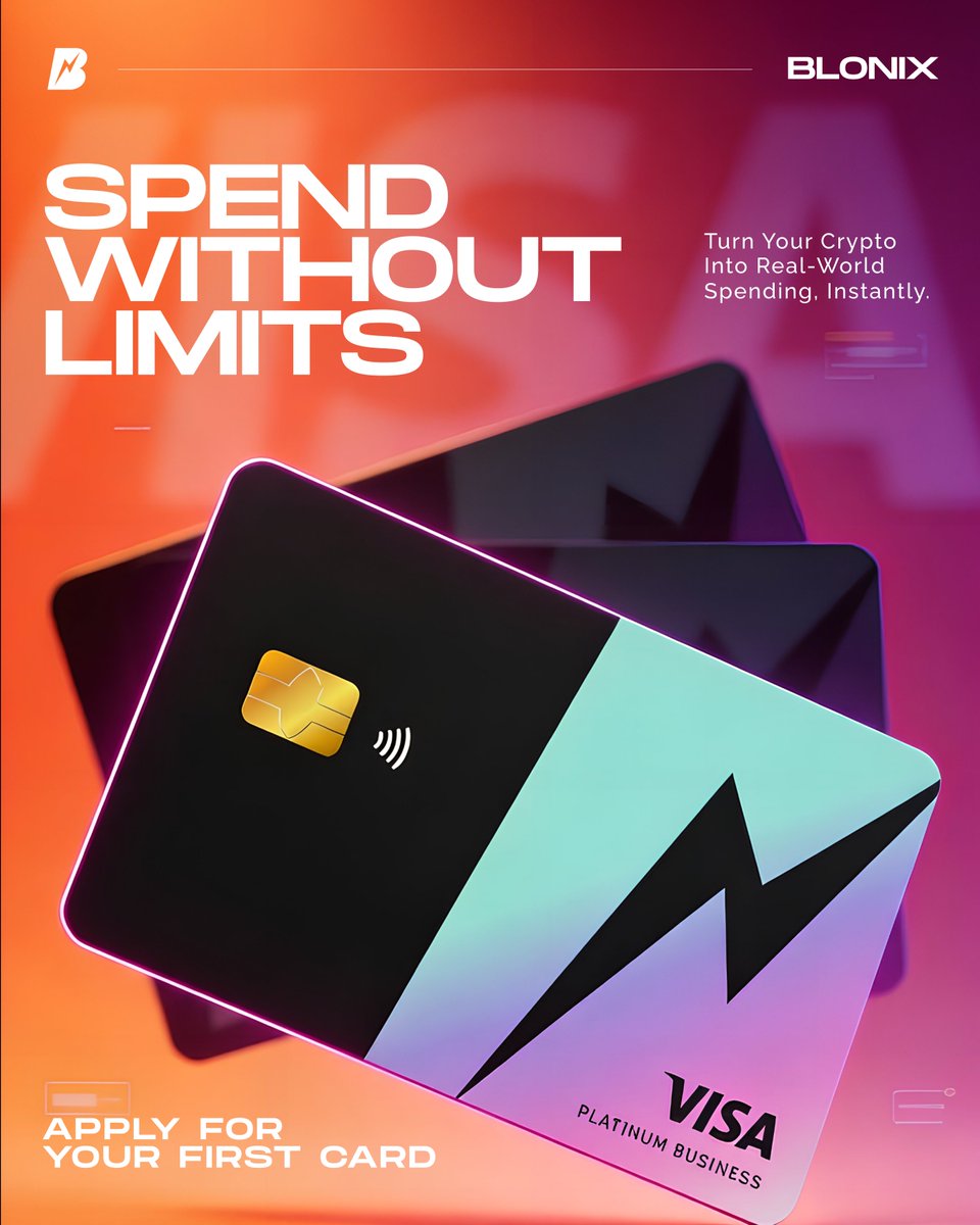 Spend your crypto the smart way. 💳

From digital assets to real-world payments in seconds. ⚡

Fast. Flexible. Built for everyday use. 🌍

With Blonix, your crypto works wherever you do. 🚀

#Blonix #CryptoPayments #Web3 #Fintech #DigitalAssets