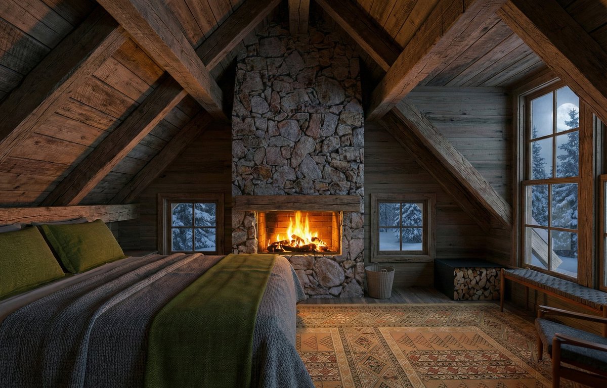 reillydesign's tweet image. 😴 #cabinvibes #winternight #fireplace #sleep #goodnight