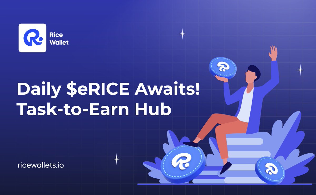 Task2Earn Boost 💰

Rice users! 🌾 

Don't miss your daily free $eRICE – check-in, follow channels, complete missions in the Task-to-Earn hub. 

Every action brings you closer to bonuses, airdrops &amp; staking perks 

Takes 10 seconds a day! 
Open app → Tasks → Grab now! 📲