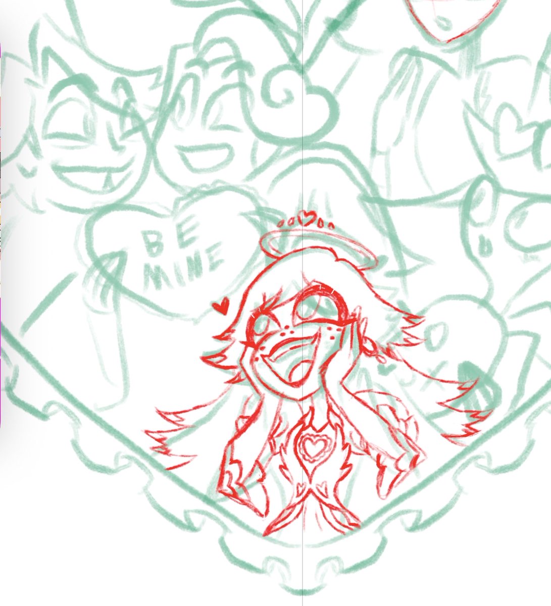 saggingarts's tweet image. Guys she’s so in love with them someone help her #serapherd #Holytrinity #Holygates #EmilyxPeter idk wtf their ship name is 😭